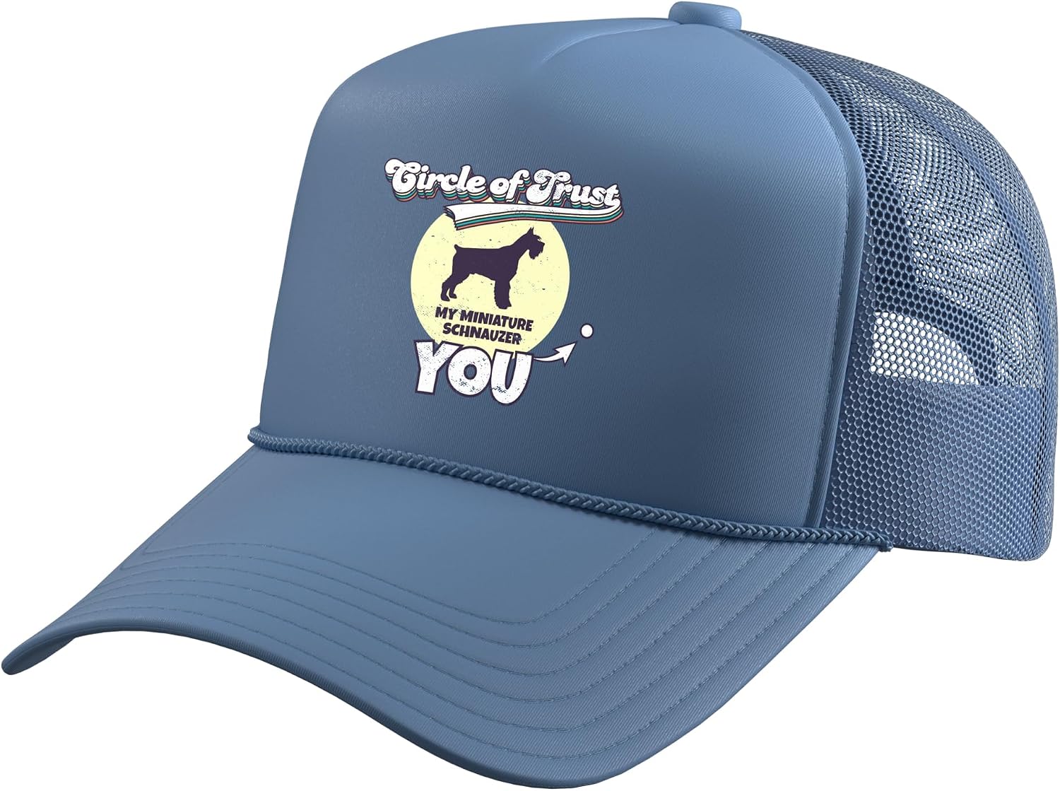 Circle of Trust Miniature Schnauzer Trucker Hat with Adjustable Mesh Back