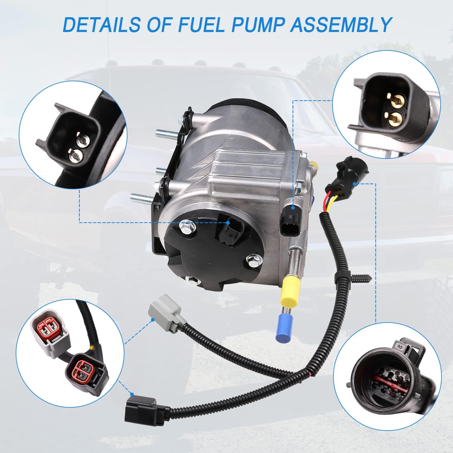 CARMOCAR Fuel Pump Assembly 6C3Z-9G282-C PFB-101 replacement for Ford F250 F350 F450 F550 Super Duty 2003-2007 Excursion 2003-2005 6.0L V8 Power stroke Diesel Engine 6C3Z9F759