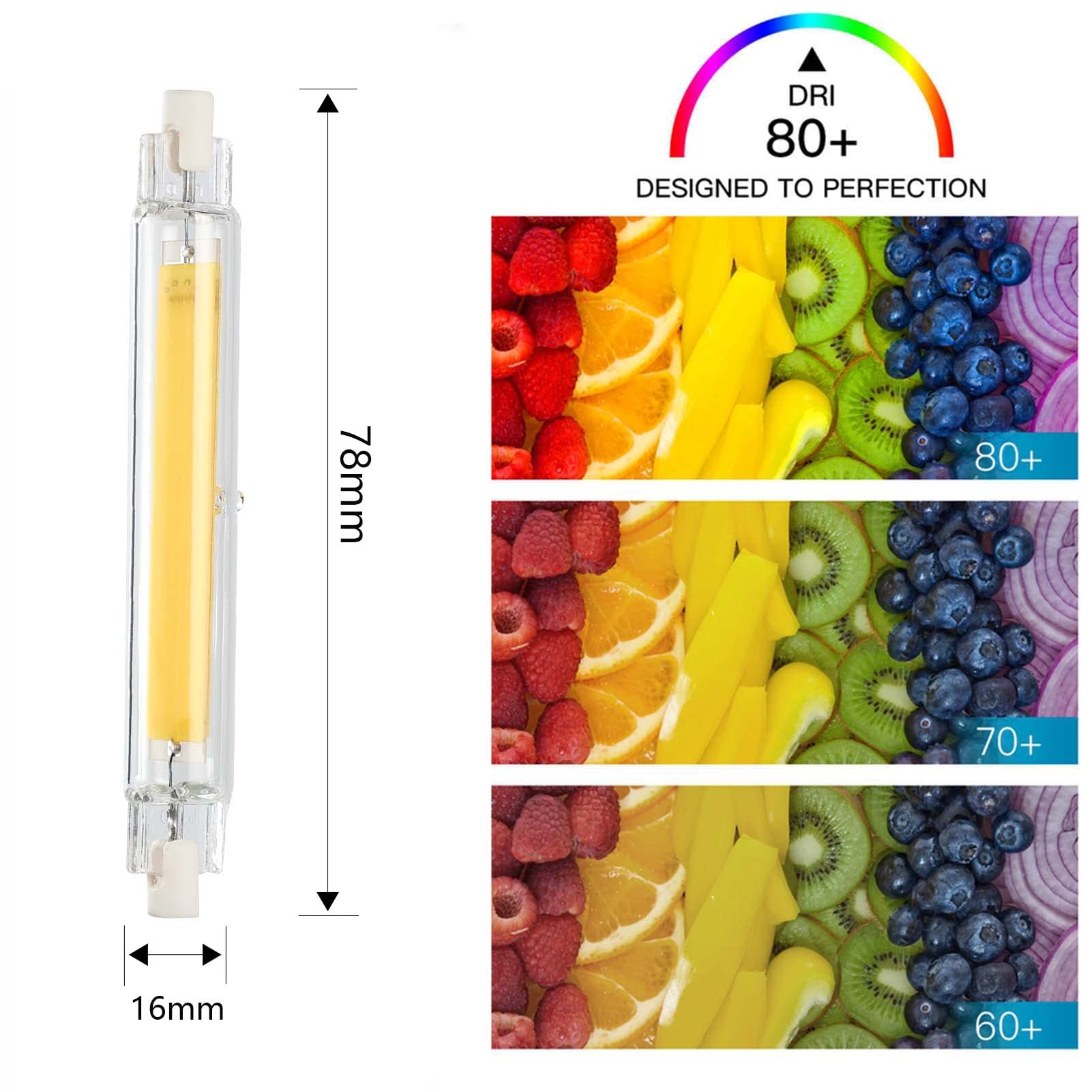 Lampadina LED Tubo R7S 10W 1200lm – Dimmerabile, Bianco Neutro 4000K – 7hSevenOn - 4