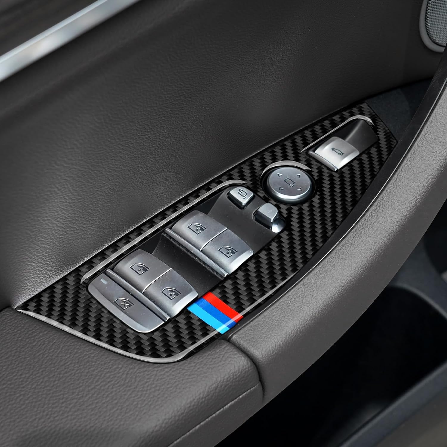 Car Window Lift Switch Sticker Cover Decal Carbon Fiber Trim fits for BMW X3 G01 X4 G02 2018 2019 2020 2021 2022 2023 2024 Accessories