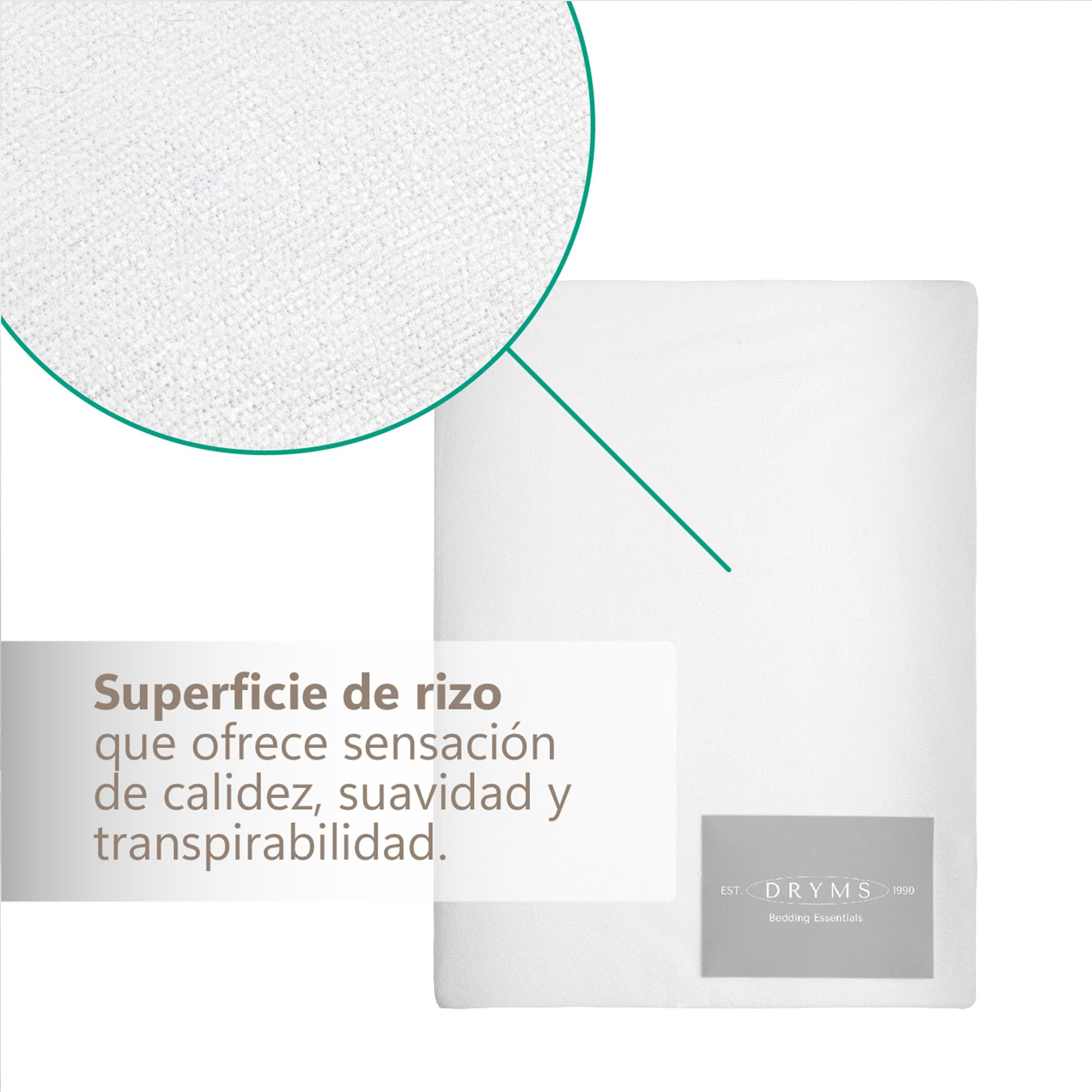 Terry Mattress Protector Waterproof, Breathable, Anti Mite, Elastic All Around for Baby Cots. Made in Spain - Image 2