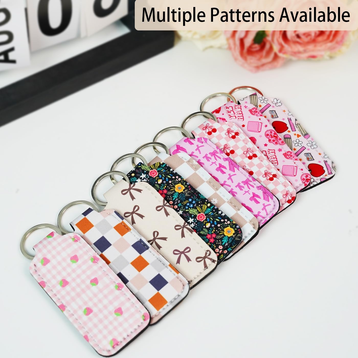 Cute Chapstick Holder Keychain for Women – Lip Balm & Lip Gloss Holder Keychain Accessories Gift, Purse Charm Clip - Image 7