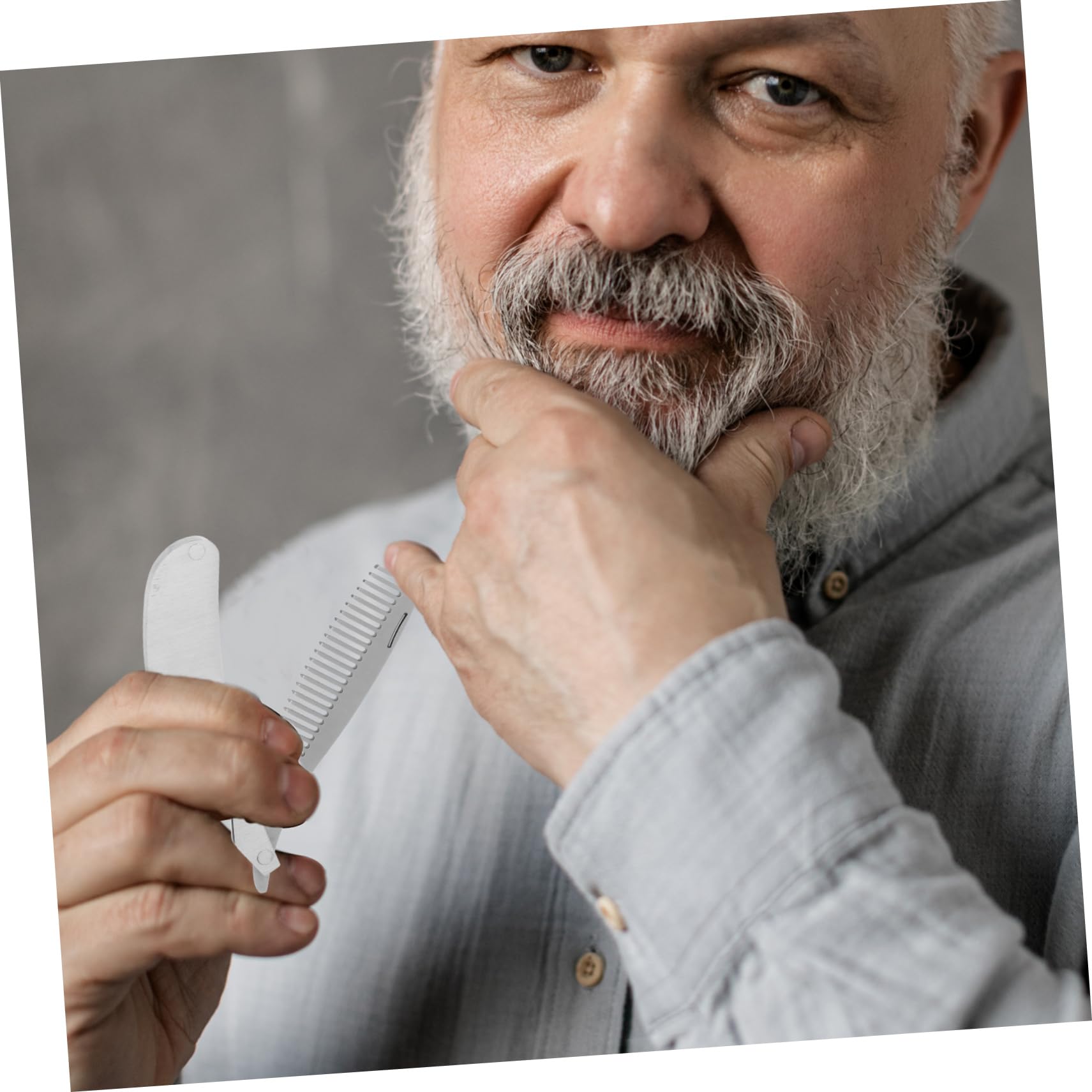 WOONEKY 4 Pezzi Pettine Per Con Spazzola A Denti Pettine Modellante Per Barba Portatile Facile Da Usare Per Uomini