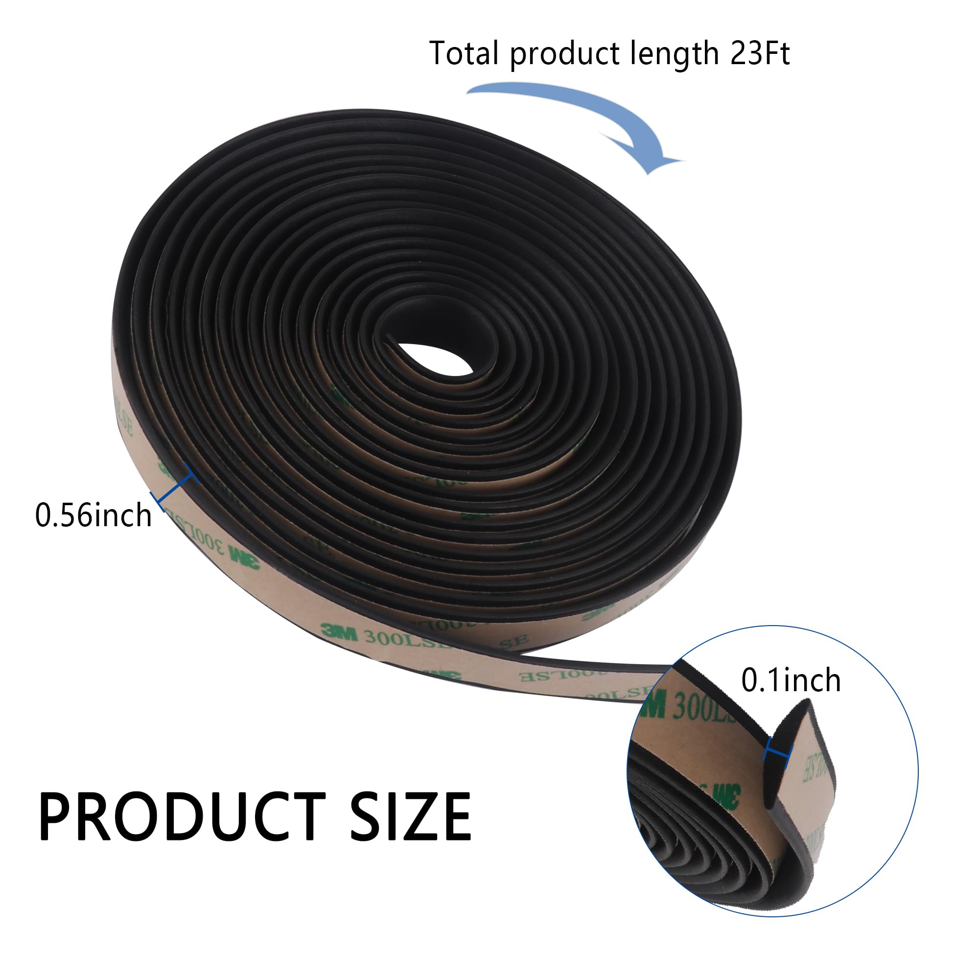 MLAHUIER Car Weather Stripping, Cuttable T-Shape Sunroof Cover Seal Rubber Trim, Car