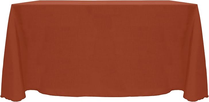 Ultimate Textile -2 Pack- Reversible Shantung Satin - Majestic 90 x 156-Inch Rectangular Tablecloth, Burnt Orange
