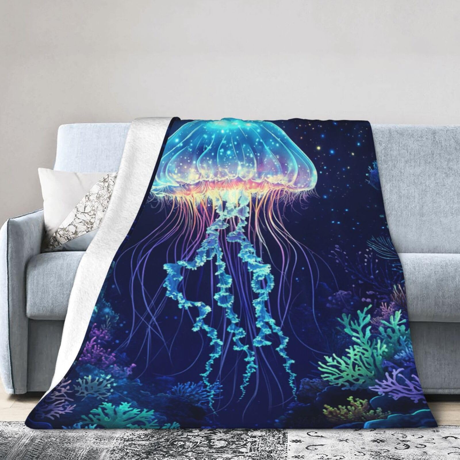 Baegopa Jellyfish Throw Blanket 50"X40"
