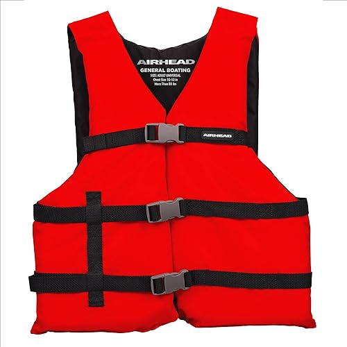 Airhead General All Purpose Life Jacket, US Coast Guard Approved Type III Life Vest, Perfect for Boating and Personal Watercraft Use