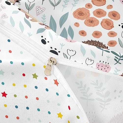 Vista 82 de Erosebridal Funda de edredón de zorro kawaii, juego de ropa de cama de zorro de dibujos animados, funda de edredón con 2 fundas de almohada para Fox