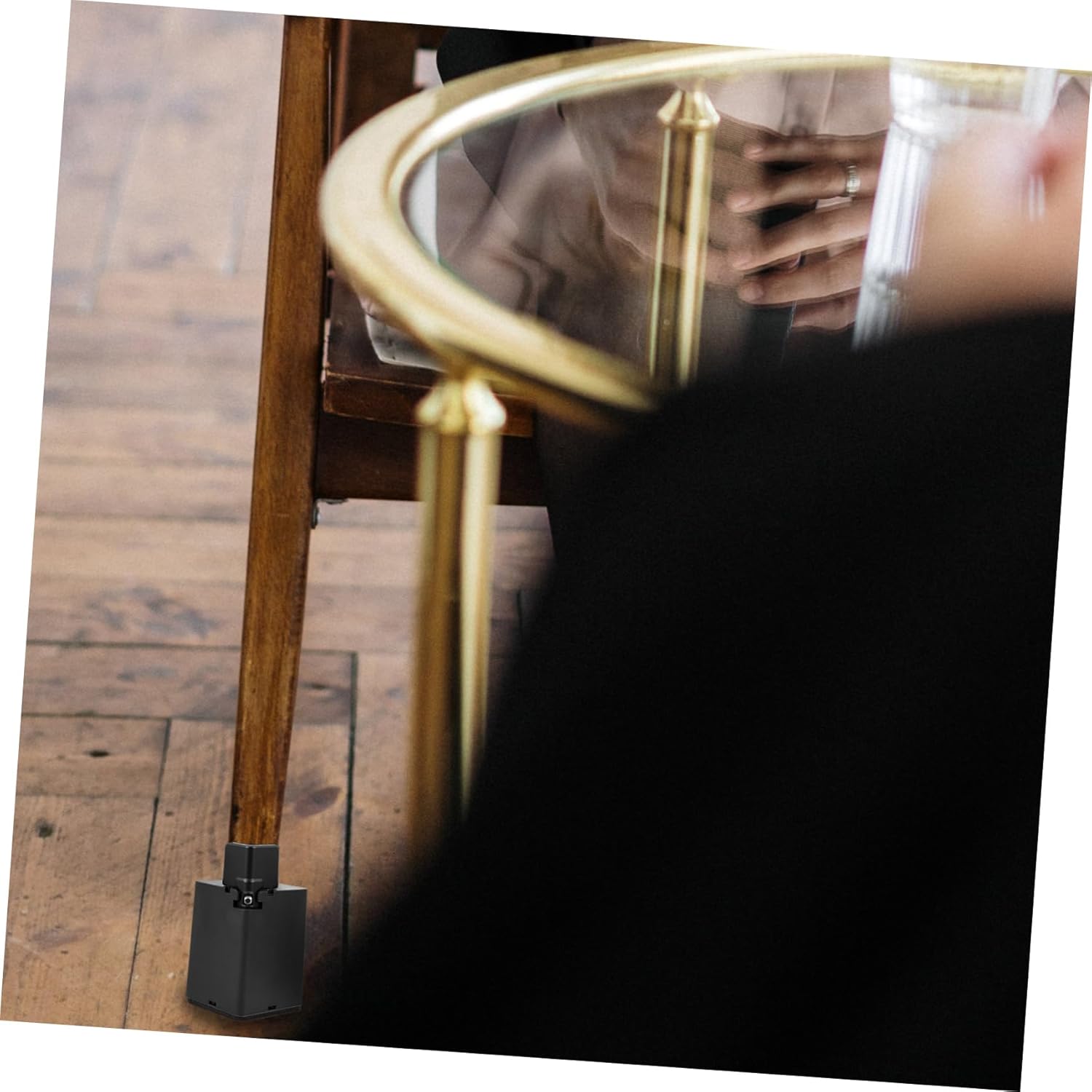 Housoutil 4pcs Adjustable Furniture Risers Heavy Duty Table and Bed Lifts for Enhanced Stability Easy Installation and Material for Comfortable Use