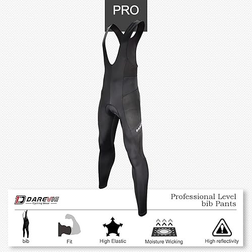 Miniatura 8 de Darevie Mallas de ciclismo para hombre, almohadilla de gel 3D para primavera y verano, pantalones de ciclismo de compresión, mallas de ciclismo