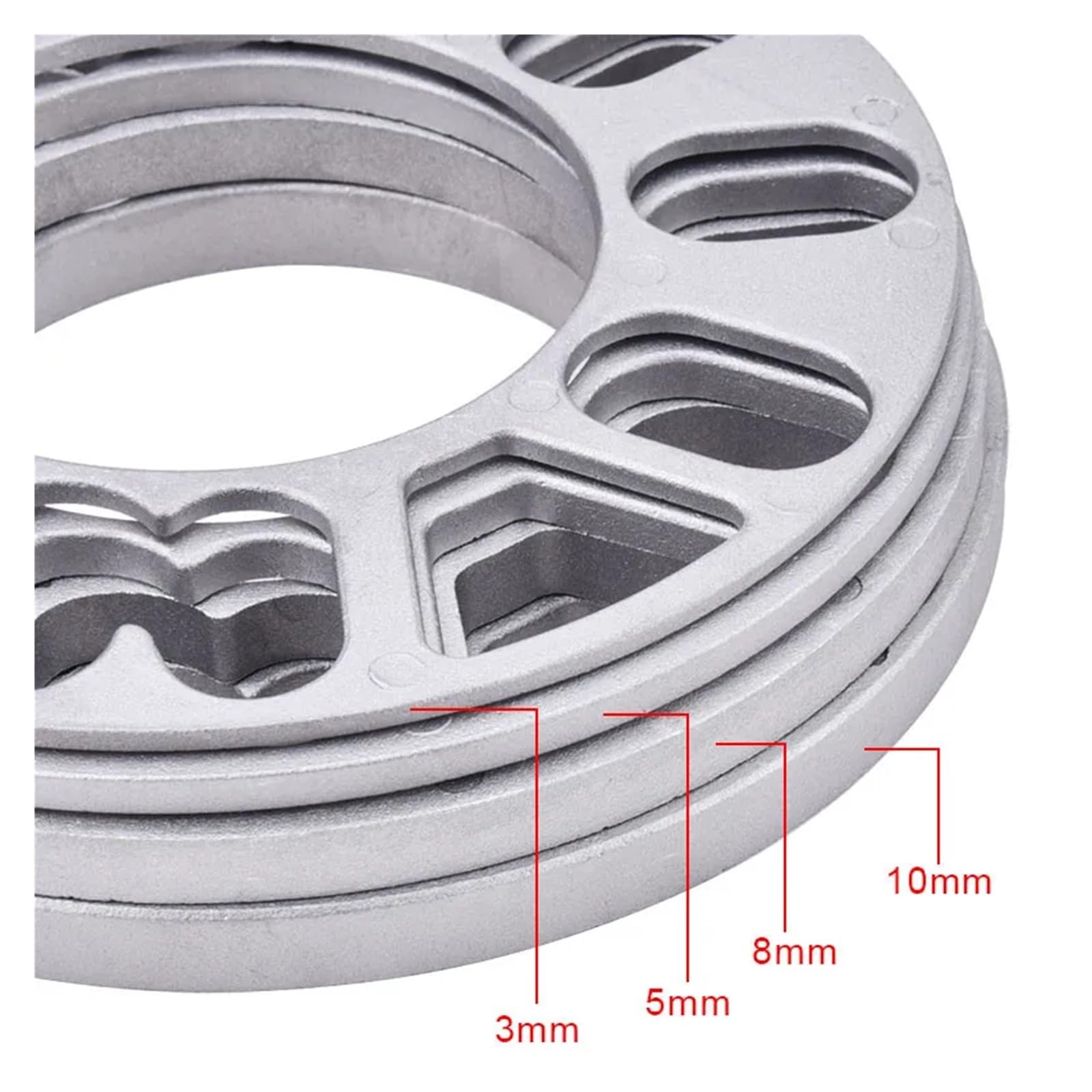 distanziali mozzo Adattatori Per Mozzi Per Guarnizioni | Materiale Distanziali ruota in lega di alluminio da 3 mm 5 mm 6 mm 8 mm 10 mm(6mm)