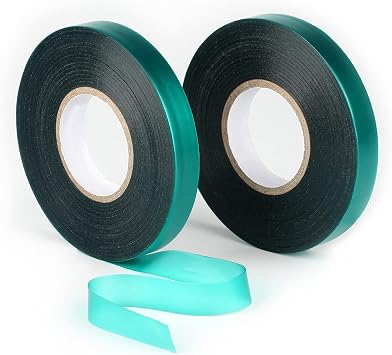 KINGLAKE GARDEN Stretch Tie Tape Roll 2 Rolls Total 300 Feet 1/2" Green