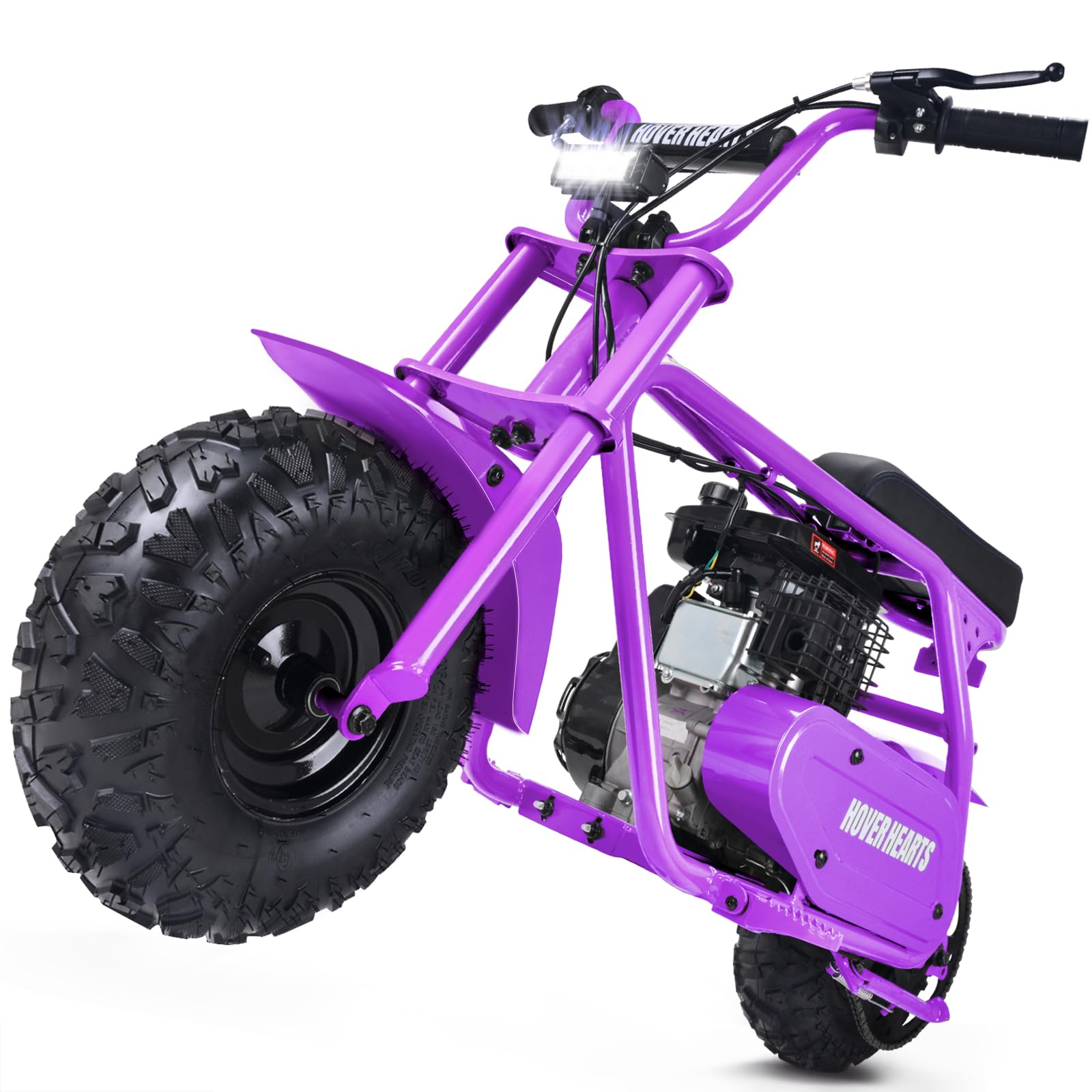 Mini Bike, Gas Dirt Bike, Minibike, Gas Powered Mini Bikes for Adults, 99cc-4 Stroke Pit Bike with Led Light, Min Dirtbike, Motorcycle Max Load 200 Lbs, Max Speed 28 Mph, Age13+ Hoverheart