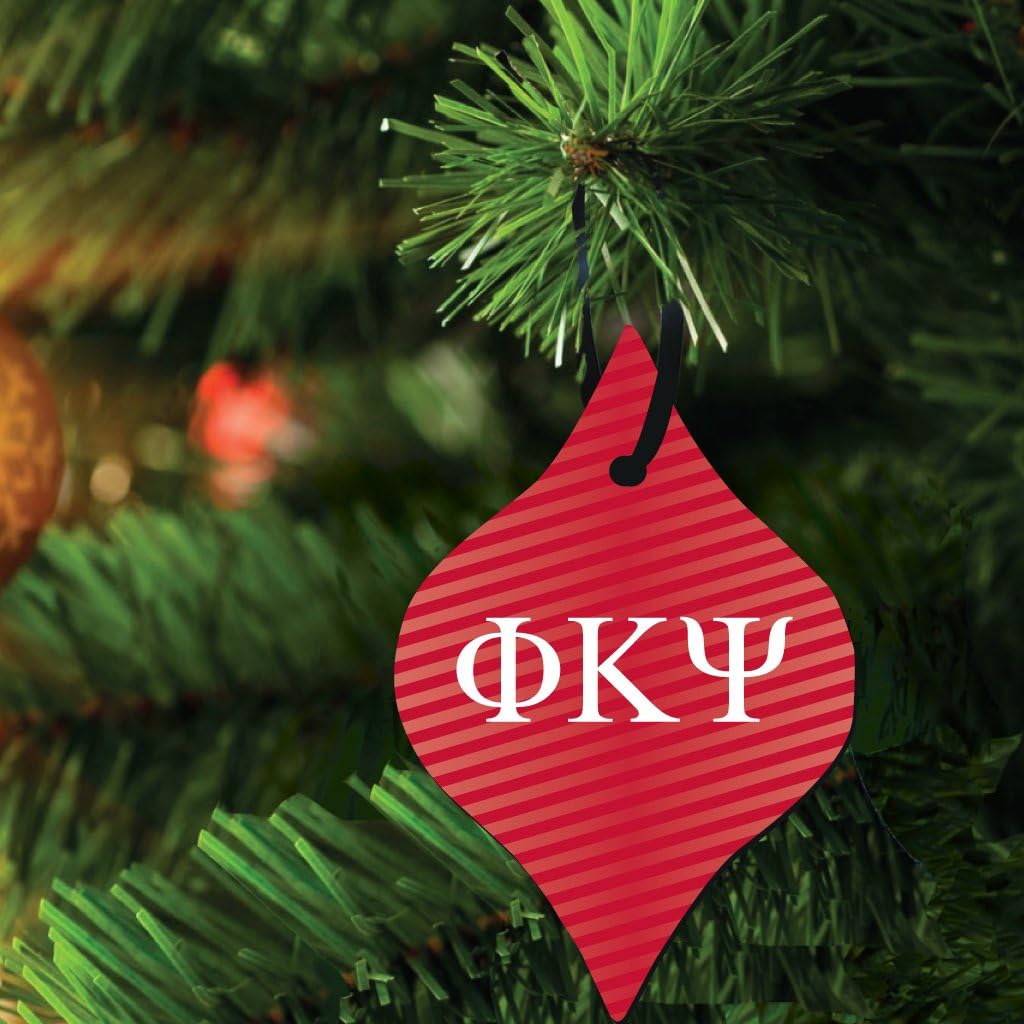 VictoryStore Holiday Ornaments: Phi Kappa Psi Ornaments Set of 3, 1 Round, 1 Rectangle and 1 Tapered