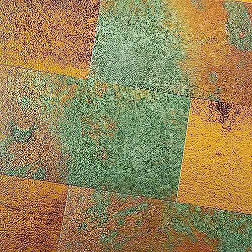 Homeymosaic 10-Sheets Metal Backsplash Tile Peel And Stick On Kitchen Bathroom Laundry Fireplace Subway Brick In Retro Gold Bronze Copper #TOP2