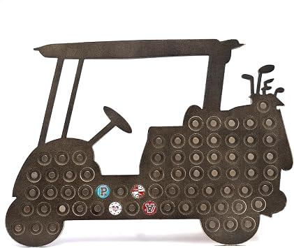 Magnetic Golf Ball Marker Display, Wall-Mounted Golf Cart Design