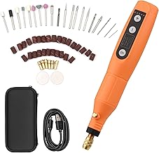 Domary Conjunto de ferramentas rotativas portátil mini moedor sem fio furadeira elétrica recarregável portátil carregamento usb 5 velocidades com vários acessórios luz led para corte lixar gravura polimento e faça você mesmo