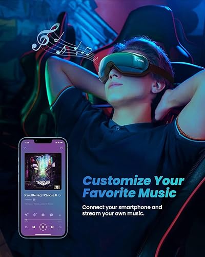 Miniatura 73 de RENPHO - Masajeador de ojos con calor, masajeador de calor recargable con música Bluetooth para relajar y reducir la tensión de los ojos, ojeras