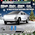 Cybertruck Toy Remote Control Car All-Terrain RC Car 1/24 Model 2.4GHz Remote Cyber Truck with Light Effect Four-Wheel Drive RC Race Car Ddual Batteries for Long Endurance Age for 3 Years and Up