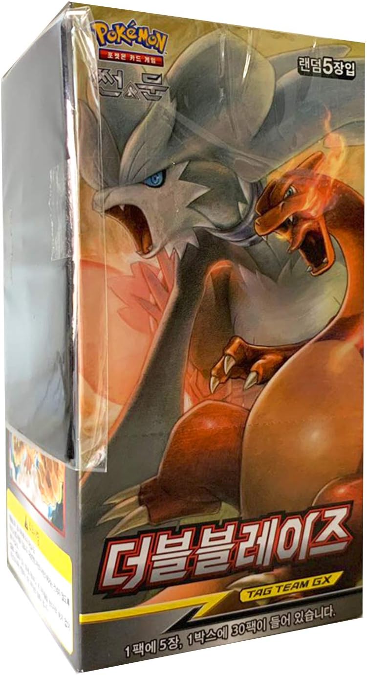 Pokemon Card Sun & Moon Korea Version TCG + 3pcs Premium Card Sleeve Double Blaze