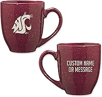 Vista 46 de Rico Industries NCAA UCLA Bruins Royal Blue - Taza de café de cerámica moteada grabada con láser de 16 onzas