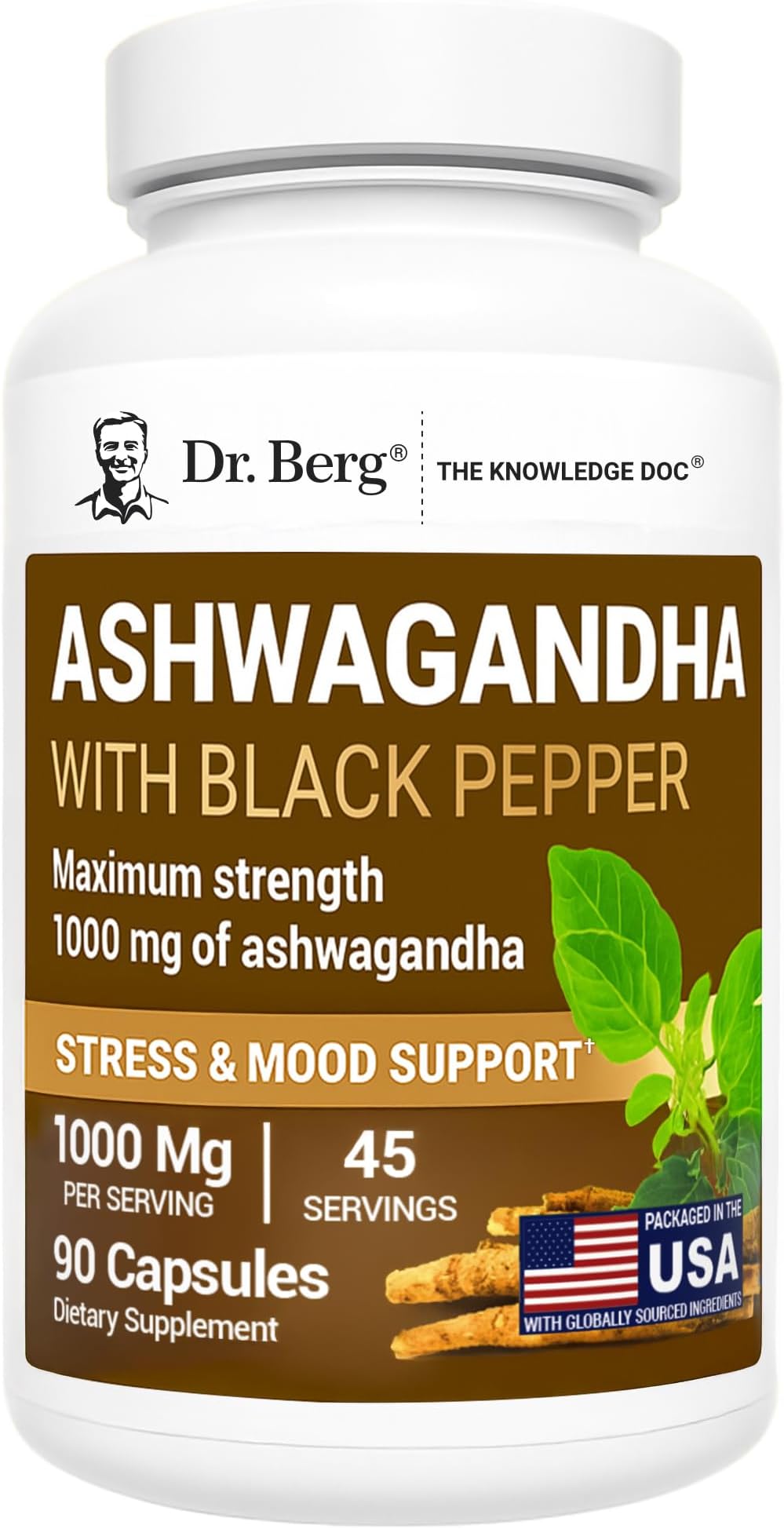 Dr. Berg’s Ashwagandha with Black Pepper 90 Capsules