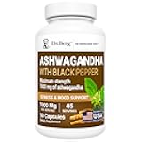 Dr. Berg Ashwagandha Capsules 1000mg - Includes Ashwagandha Root with Black Pepper from Bioperine - Ashwagandha Supplements 90 Capsules