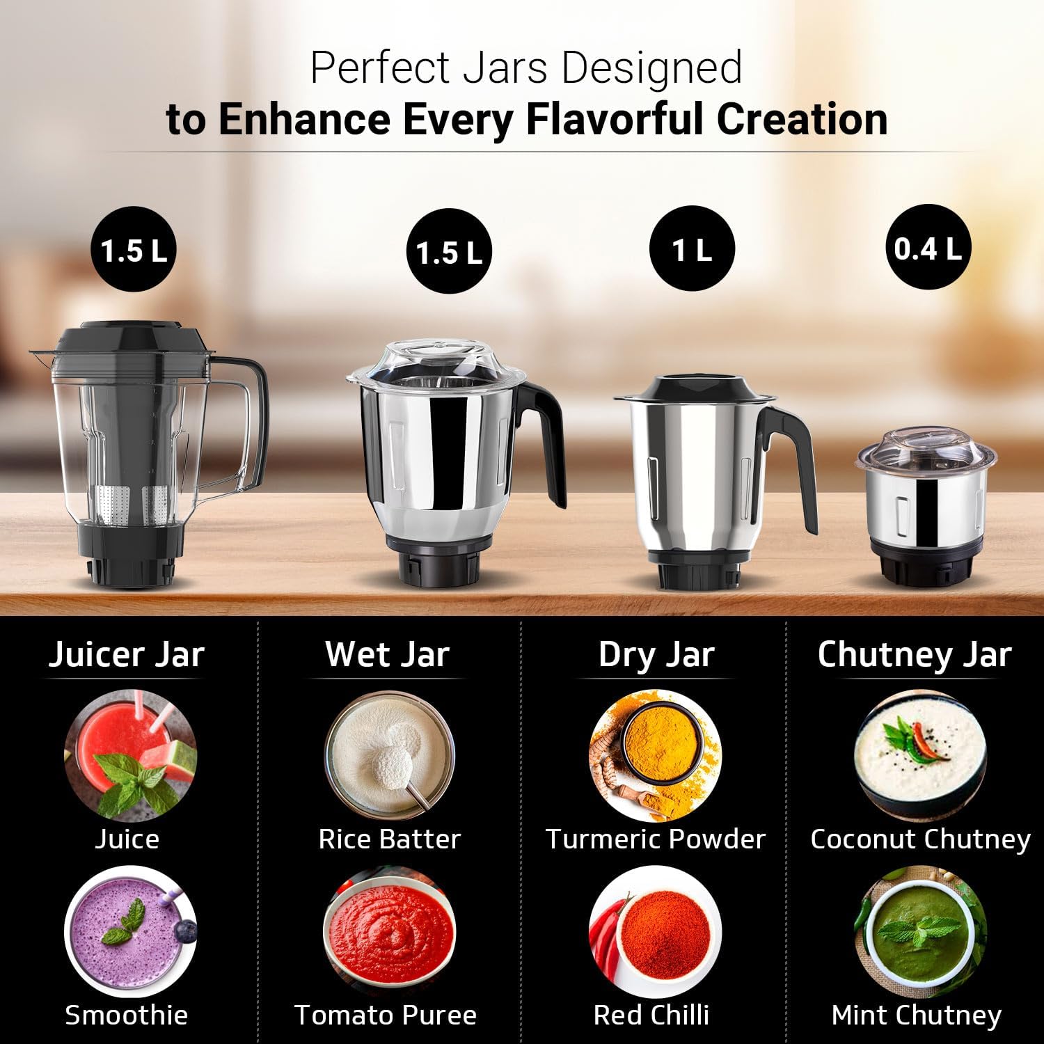 V-Guard Citius Plus 750W Juicer Mixer Grinder - 5 Jars -3 V-Guard Citius Plus 750W Juicer Mixer Grinder - 5 Jars -3