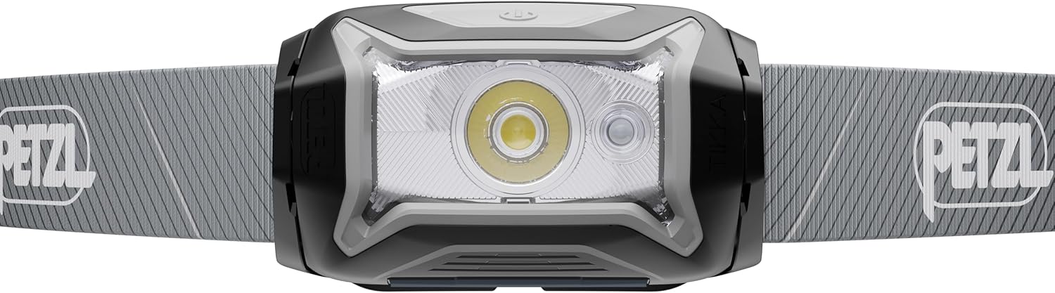 PETZL Tikka CORE Headlamp - Rechargeable, Compact 450 Lumen Light with Red Lighting, for Hiking, Climbing, and Camping - Black