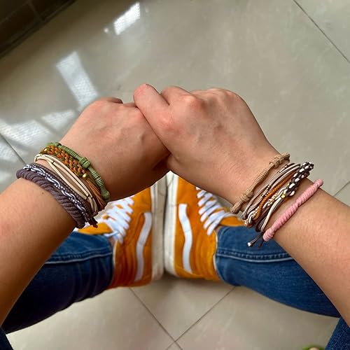 Miniatura 9 de 20 ligas bohemias para el cabello para mujer, 5 estilos, lindas pulseras para cabello fino y gruesocolas de caballo, pulseras de liga para el