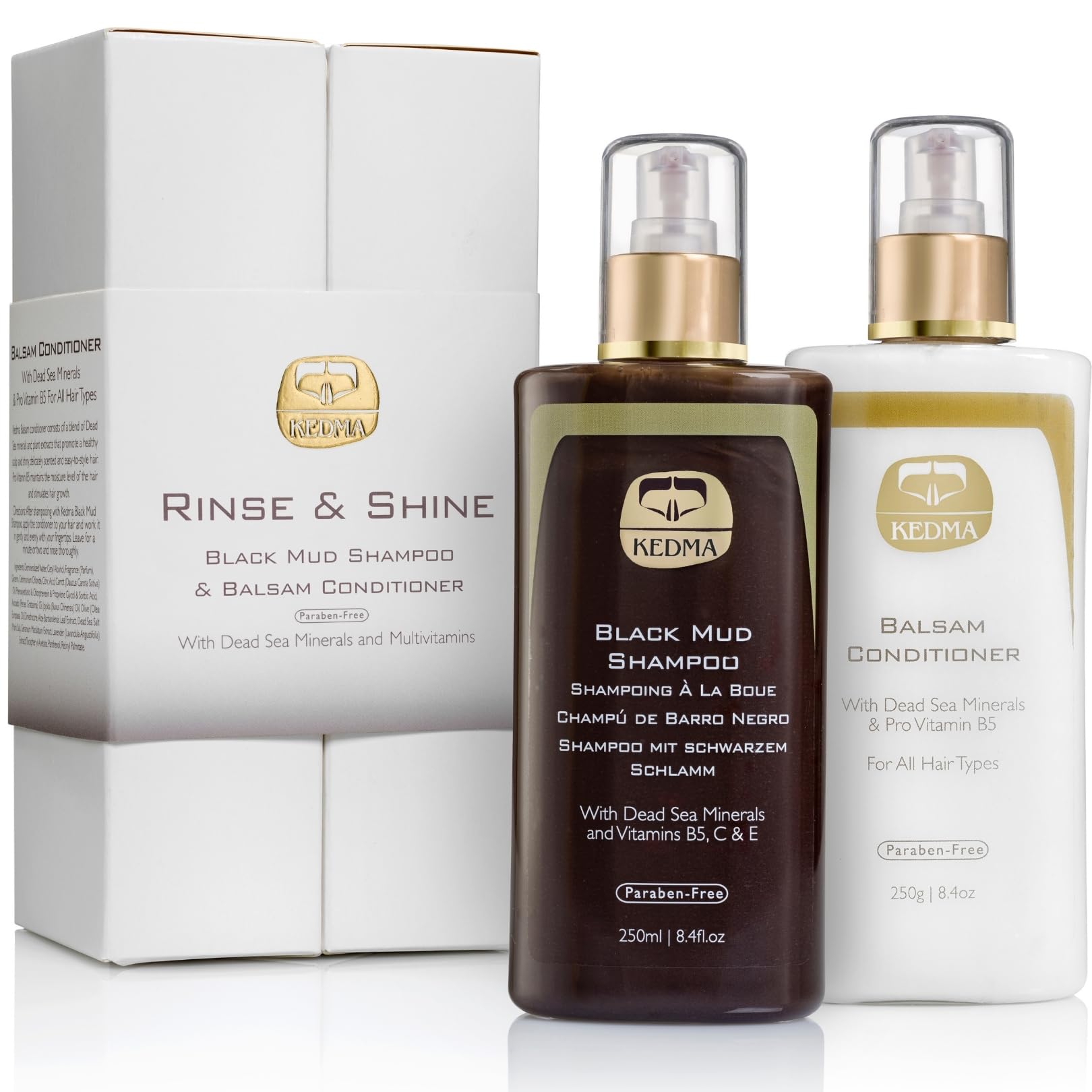 KEDMA - Duo Cheveux Shampooing & Après-Shampooing - 2x250ml | Le duo shampooing et après-shampooing nettoie, démêle et hydrate les cheveux secs ou abîmés.