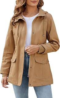 Women's mid-season cotton parka jacket with hood casual coat spring military jacket zip jacket coat classic autumn winter outwear
