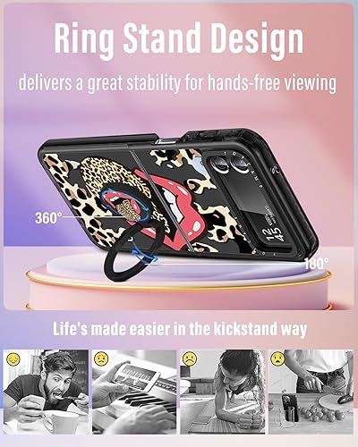 Miniatura 3 de Toycamp Funda para Samsung Galaxy S22 para mujer, diseño de leopardo divertido y bonito diseño de labios femeninos para niñas y adolescentes, funda