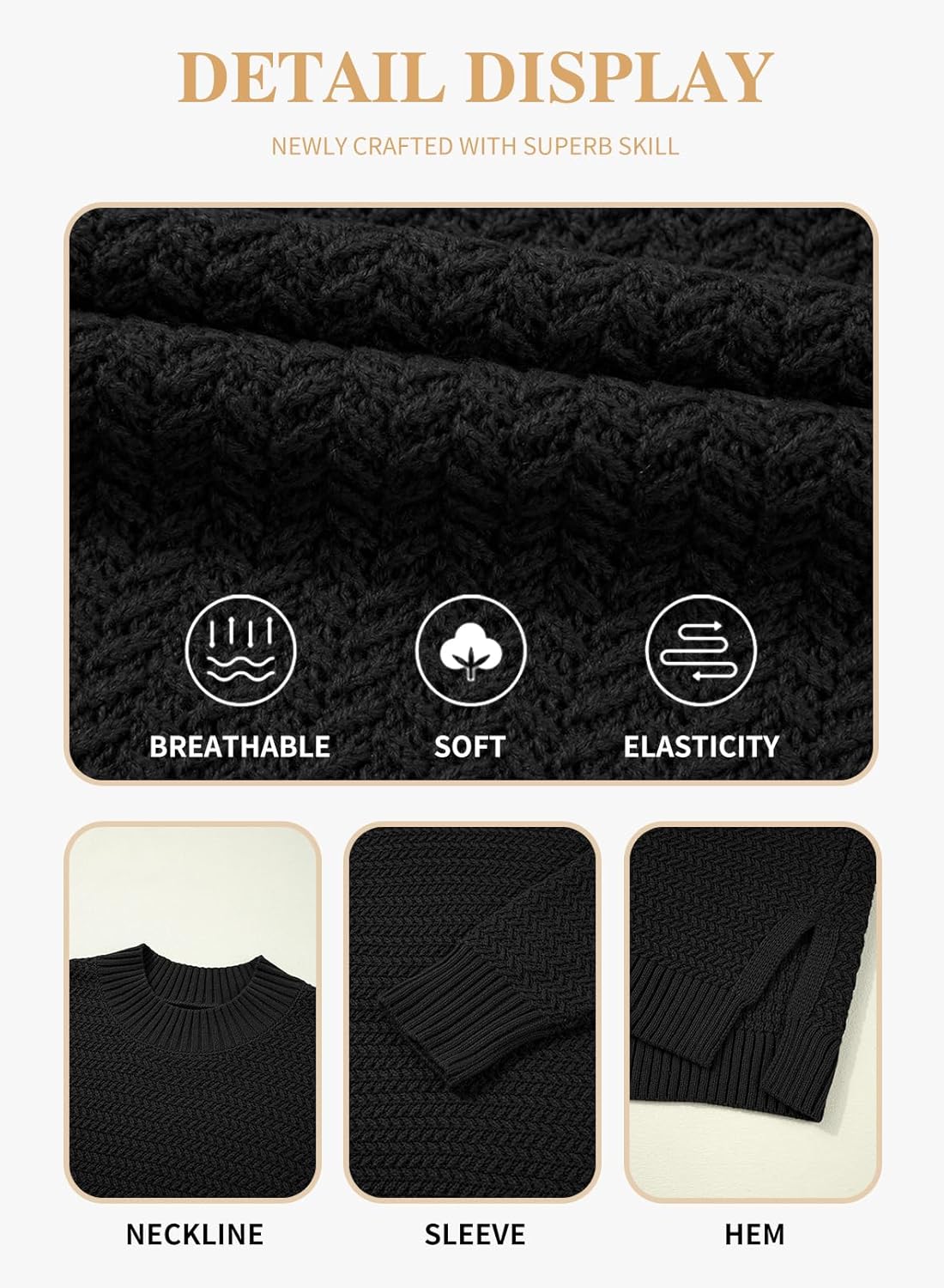 Eytino Womens Plus Size Sweater Long Sleeve Crewneck Knit Side Slit 2025 Fall Fashion Pullover Tops(1X-5X) - Image 4