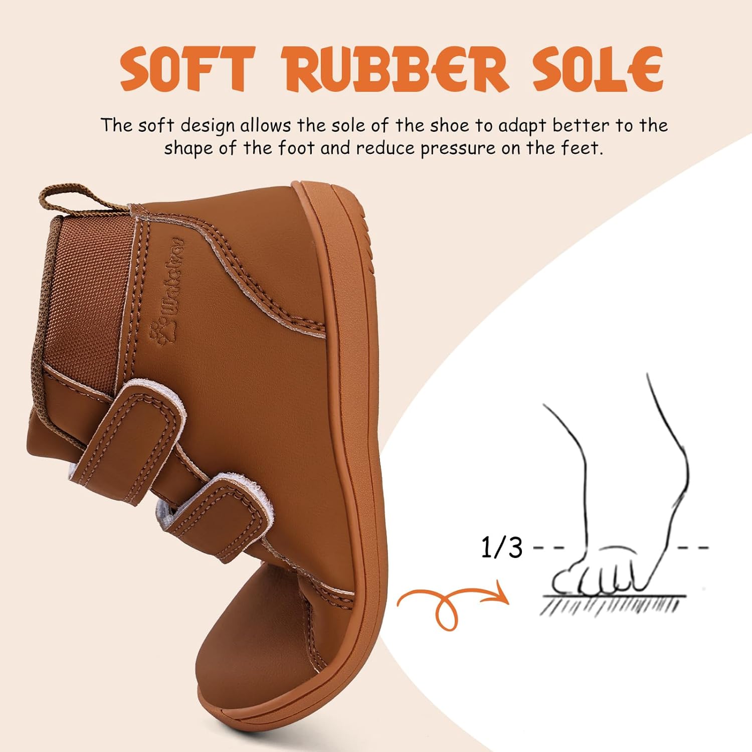 WateLves Toddler Little Kids Wide Barefoot Shoes Boys Girls Winter High Top Minimalist Sneakers Ankle Boots Leather Uniform Dress Shoes Naturally Splay - Image 4