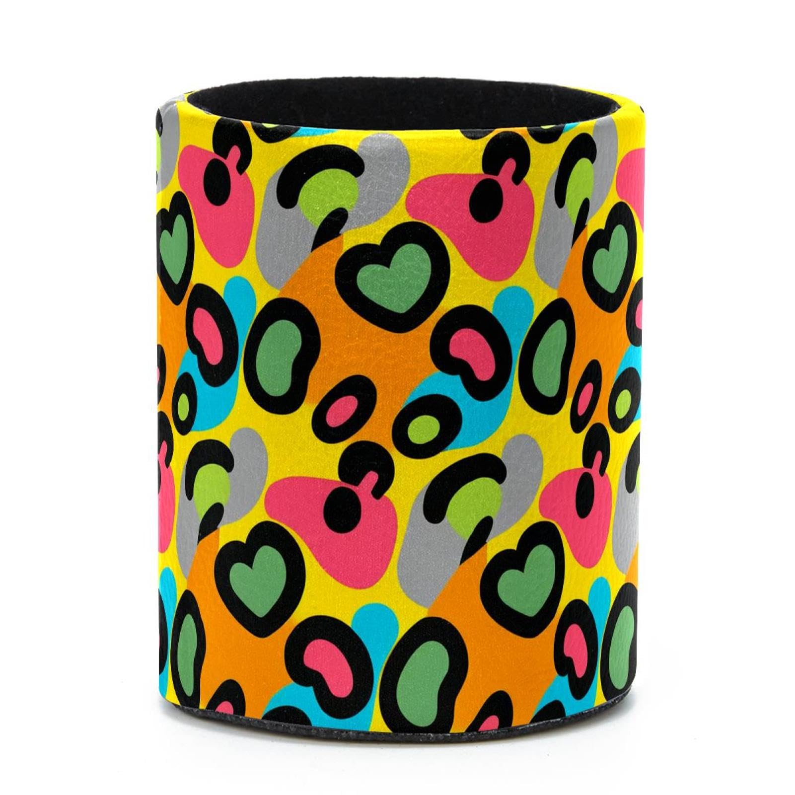 VAPOKF Round Pencil Holders for Desk, Leopard Pen Holders Pen Pot Makeup Brushes Storage Desktop Stationery Supplies Organiser for Home Office