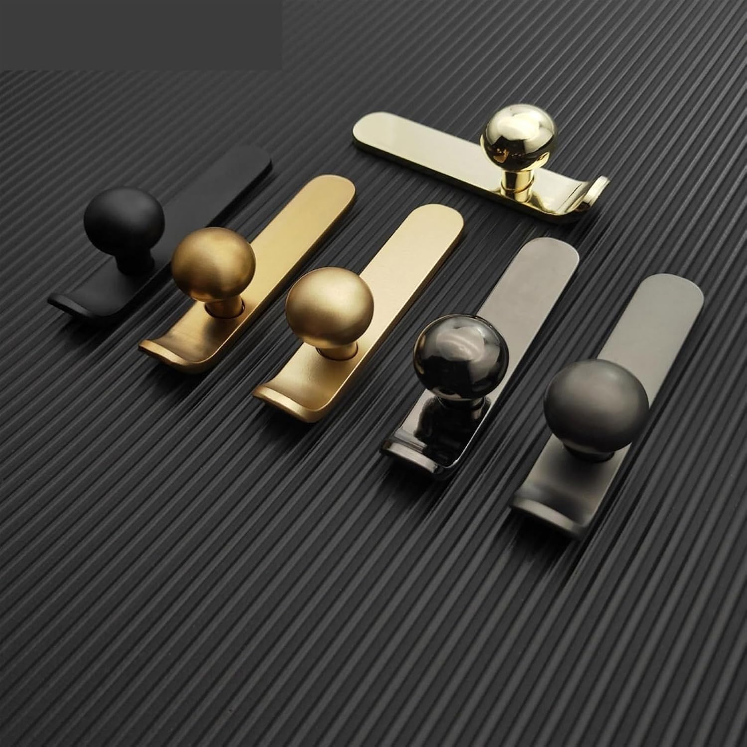 Black Single Hole Gold Cabinet Door Handles Aluminum Alloy Cupboard Door Pulls Minimalist Long Furniture Handle 1Pcs (Color : Gold Black-S)