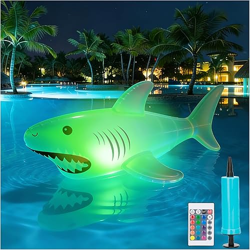 40" Solar Powered Floating Pool Lights, Pool Lights that Float with Remote Control, 16 Colors RGB Lighting, IP68 Waterproof for Inground/Above Ground Pool, Pool Party, Bathroom, Bathtub, Garden