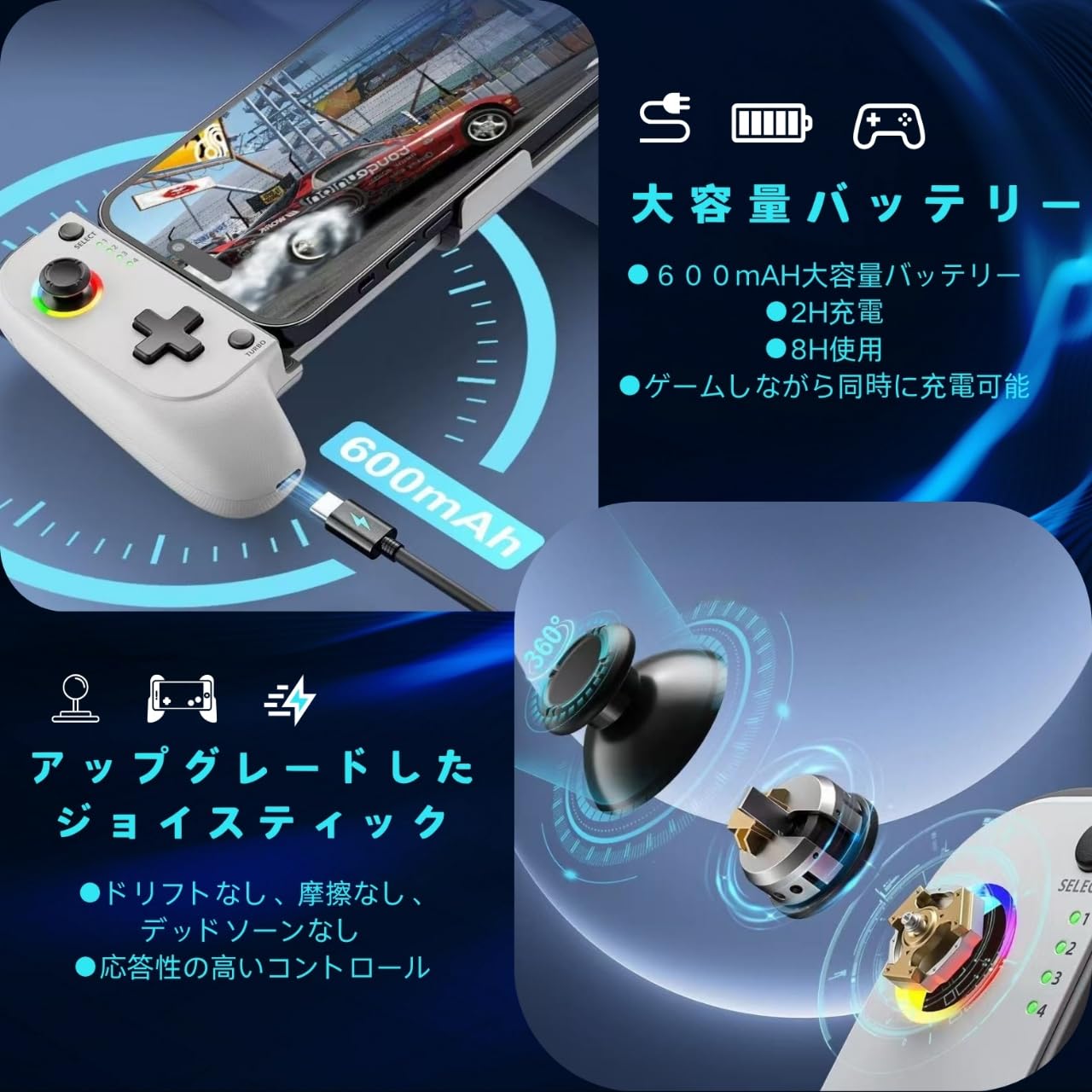 Amazon.co.jp: スマホ コントローラー ワイヤレス接続 IOS/Android/PC