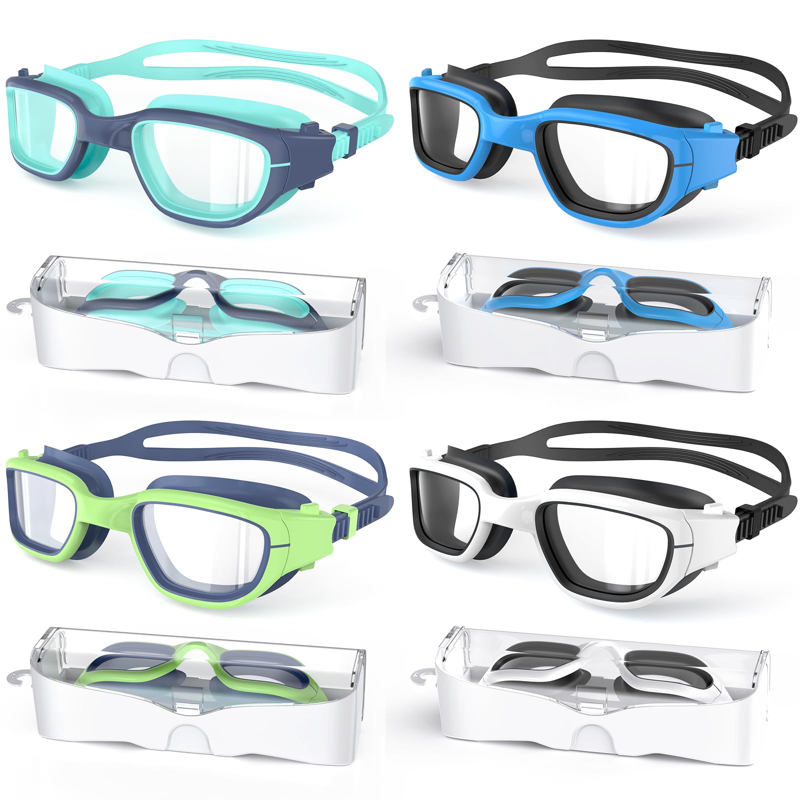 Zeligerstar Kids Swim Goggles, Swimming Goggles for Kids 6-14, Anti-Fog UV Protection Pool Glasses for Boys Girls Children