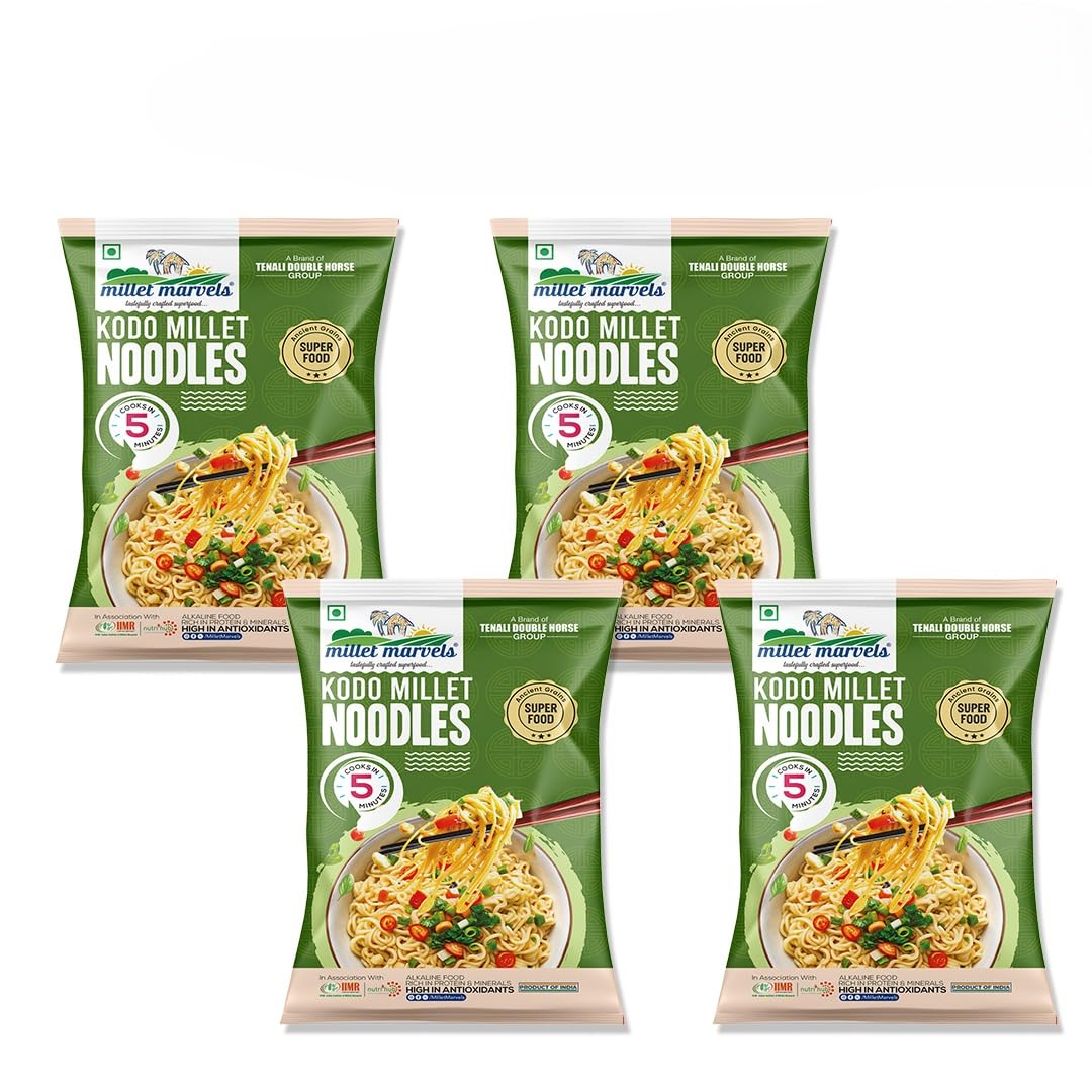 Millet Marvels - Kodo Millet Noodles (Pack of 4), 175g, Natural Farmed, Rich in Nutrients-image-31