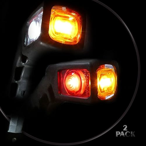 Miniatura 6 de MASO Luz de marcador lateral 2X 12V LED Camión Codo Lateral Indicador de Luz Indicadora Lateral Lámpara Marcada Lateral Lámpara para Coche Camión