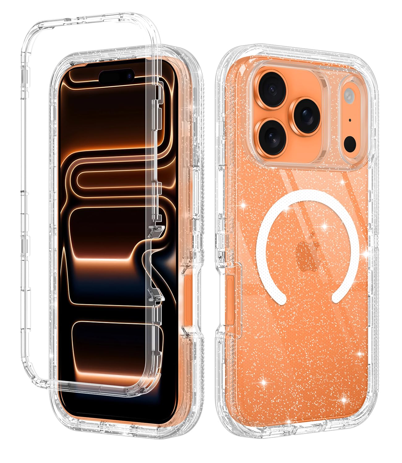 Photo 1 of I-HONVA for iPhone 17 Pro Max Case Clear [Non Yellowing] [Compatible with MagSafe] Shockproof 3-Layer Full Body Protection Rugged Heavy Duty Cover Case for Apple iPhone 17 Pro Max 6.9",Clear