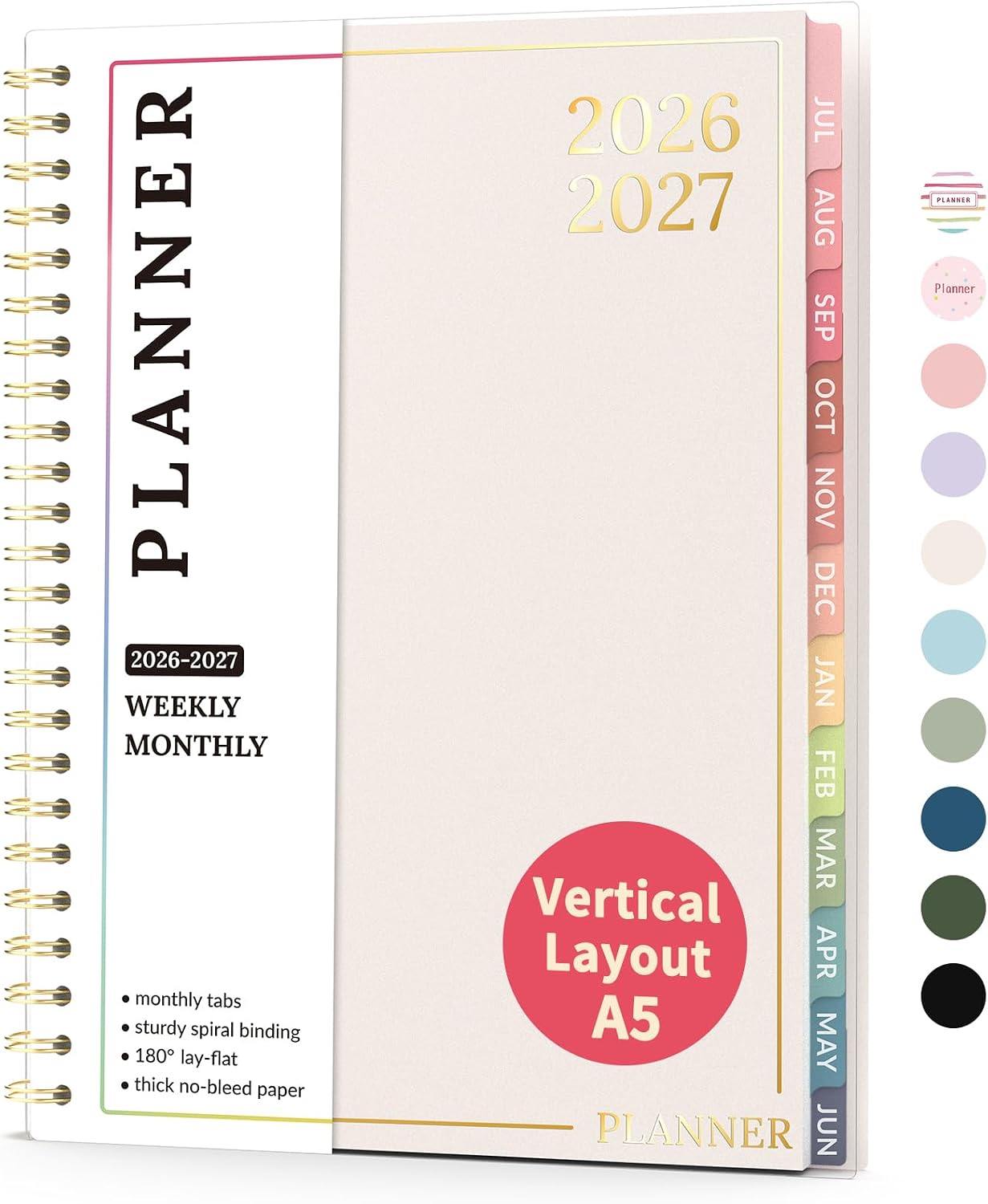 Forvencer Teacher Planner 2026-2027, Academic Year Jul 2026 - Jun 2027, A5