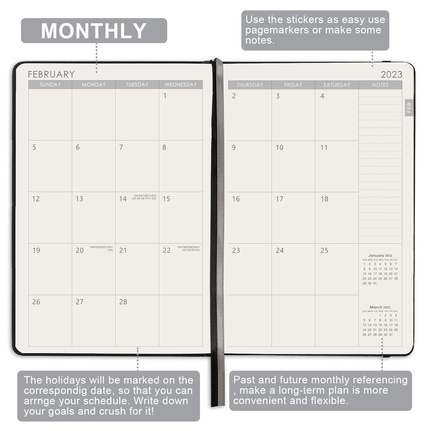 20222023 Planner 18Months Weekly Monthly Planner, July 2022
