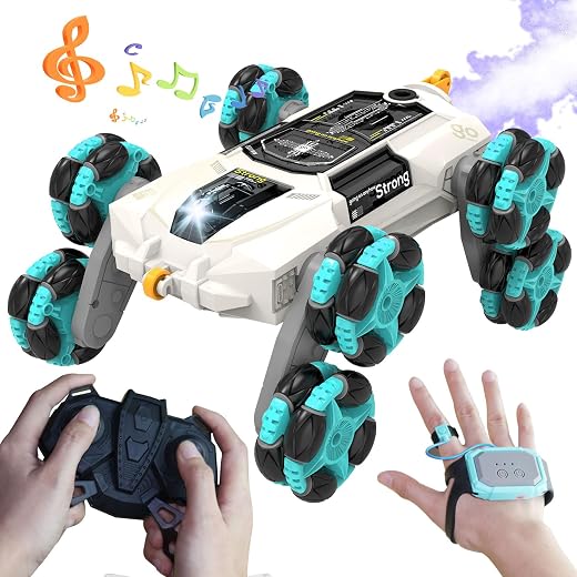 ATHLERIA Gesture Sensing Stunt Rc Cars, 2.4Ghz 8Wd Rechargeable Racing Drift Double-Sided Car, Hand Remote Control Crawler...