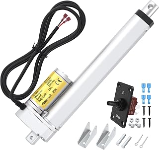 RVMARINEPAT 8 Inch 12V Linear Actuator 330lb Thrust High Speed 10mm/s Heavy Duty with Manual Controller