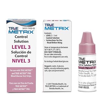 TRUE METRIX Control Solution Level 3, For Use with TRUE METRIX Blood Glucose Test Strips, 3 mL Bottle