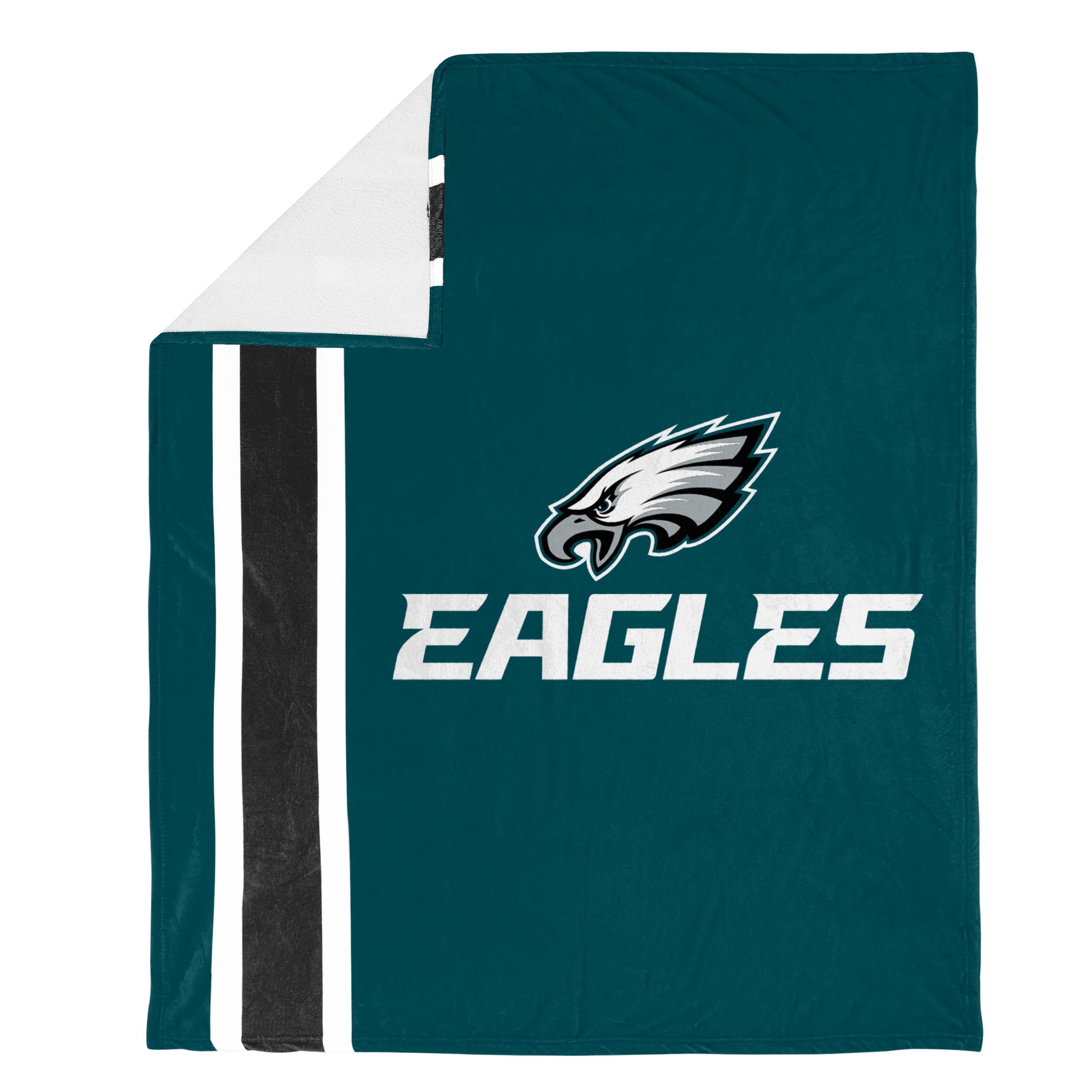 FOCO NFL Plush Soft Micro Raschel Throw Blanket, 50 x 60 Philadelphia Eagles image_1