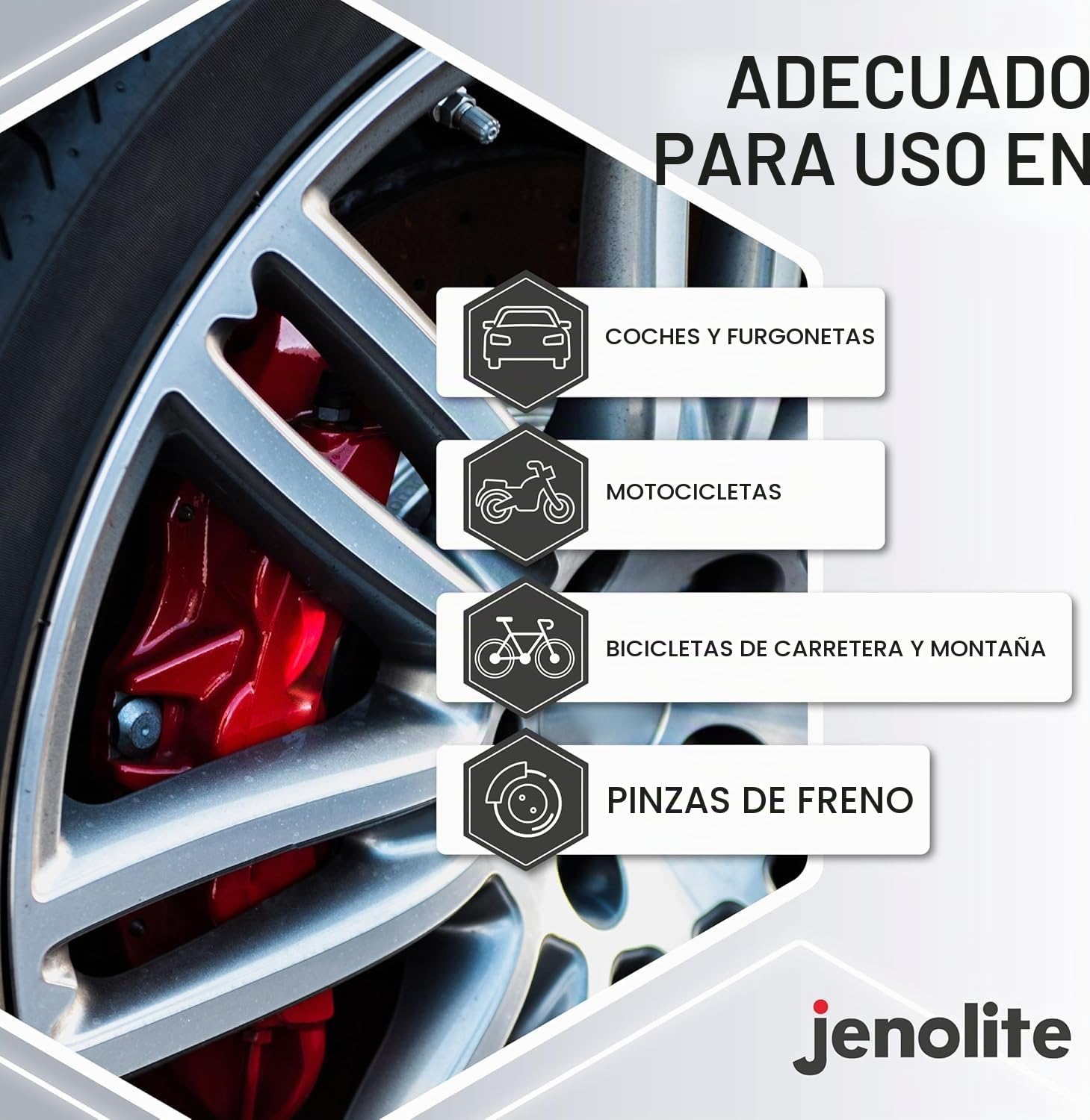 JENOLITE Pintura para pinza de freno | AMARILLO | Restaurar y transformar pinzas de freno de automóviles | 400ml | RAL 1018 | Pintura para pinza de freno, pintura en aerosol duradera con acabado brillante y alto calor, restauración